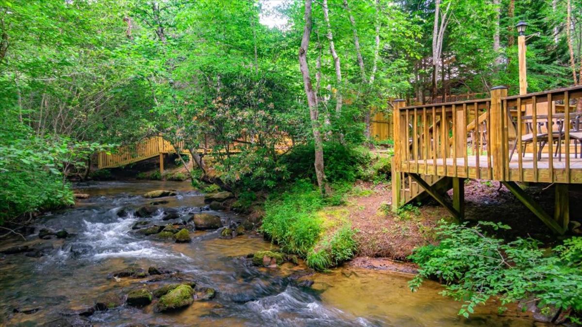 Waterfront Mountain Cabin With Hot Tub Villa Blue Ridge Eksteriør billede